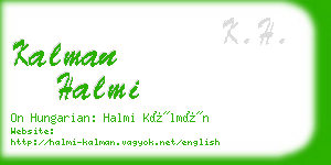 kalman halmi business card